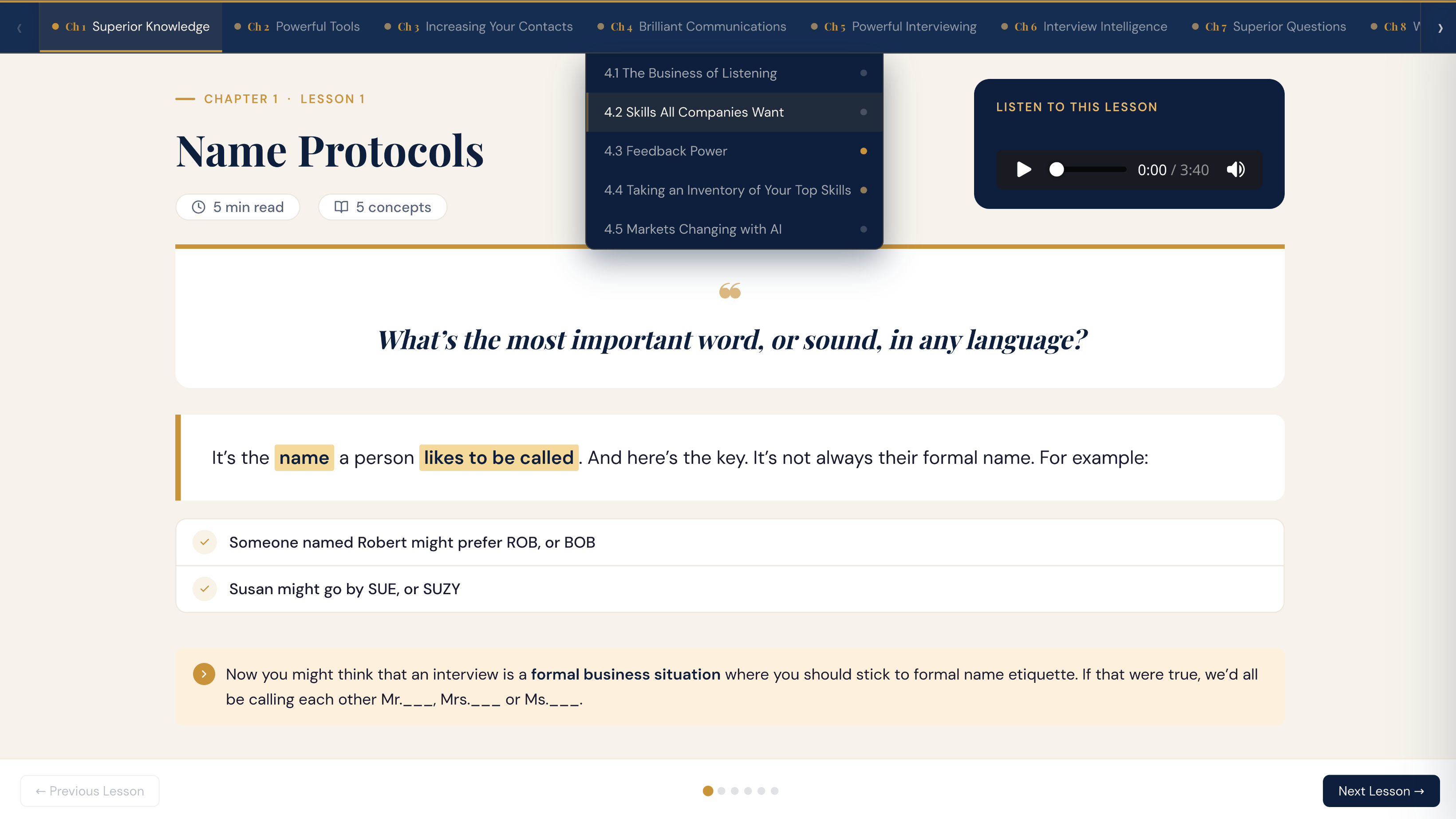 YNDJ Curriculum screenshot
